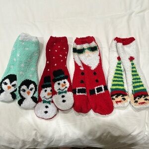 Christmas fuzzy socks
